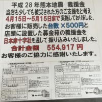 熊本地震　義援金報告